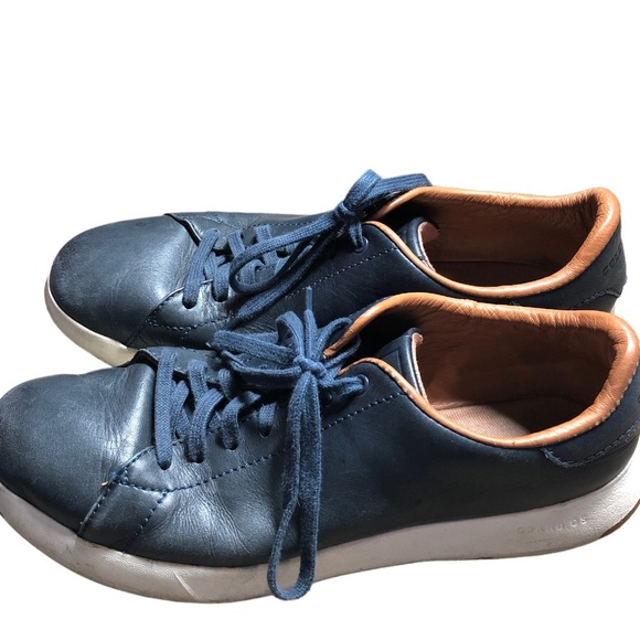 Cole Haan Grandpro Tennis Shoes Navy Blazer Blue Handstain Sneakers  Men's 8.5 - Picture 7 of 11